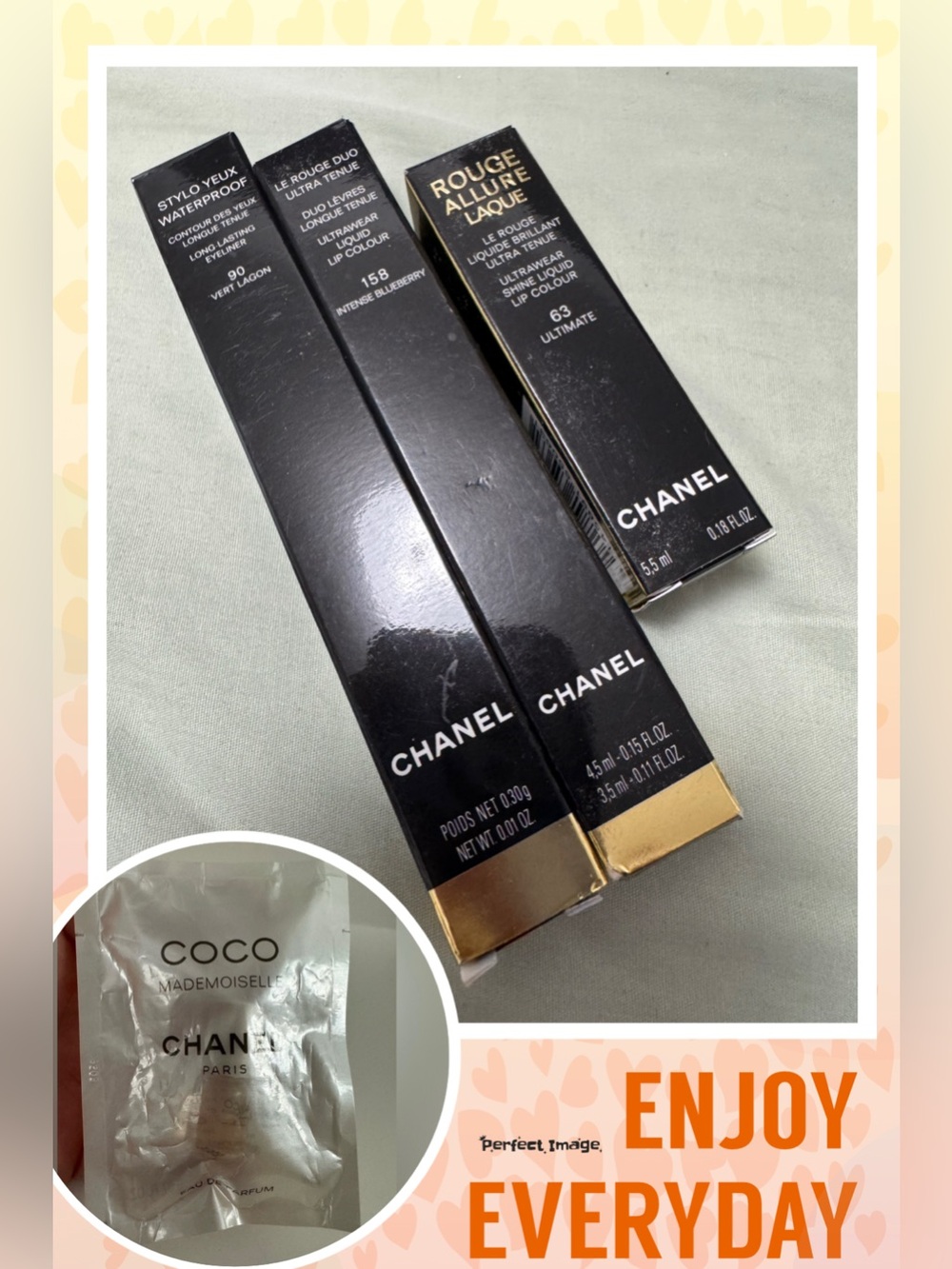 Chanel Rouge Allure Rouge Duo Stylo Yeux Makeup Bundle Eyes and Lips